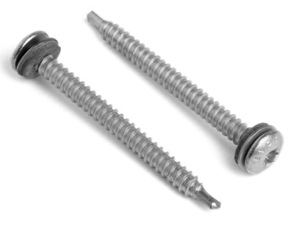 Stainless Steel Hexalobular Button Bi-Metal Tek 2 Stitching Screws 12mm Sealing Washer