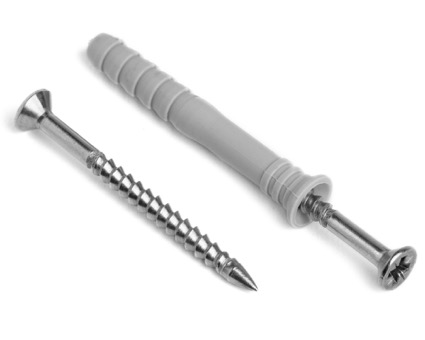 Stainless Steel Pozi Countersunk Hammerfix Screws with Nylon Plug